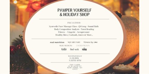 Pamper Yourself and Holiday Shop