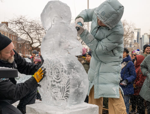 Governors Island Winter Ice Sculpture