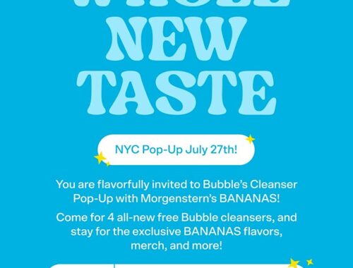 bble Skincare's Cleanser Pop-Up With Morgenstern's BANANAS