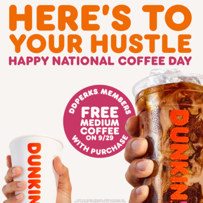 FREE COFFEE- Happy National Coffee Day @DUNKIN
