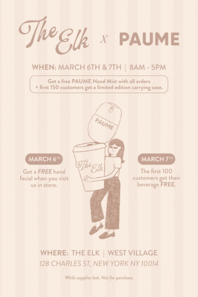 The Elk x PAUME pop-up