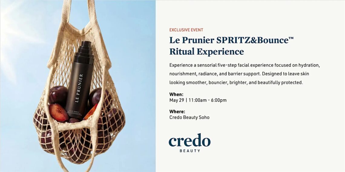 Credo Beauty Soho FREE FACIALS- Le Prunier SPRITZ&Bounce™