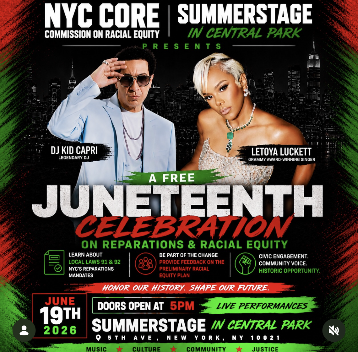 Award-winning Singer LeToya Luckett Juneteenth Celebration on Reparations & Racial Equity