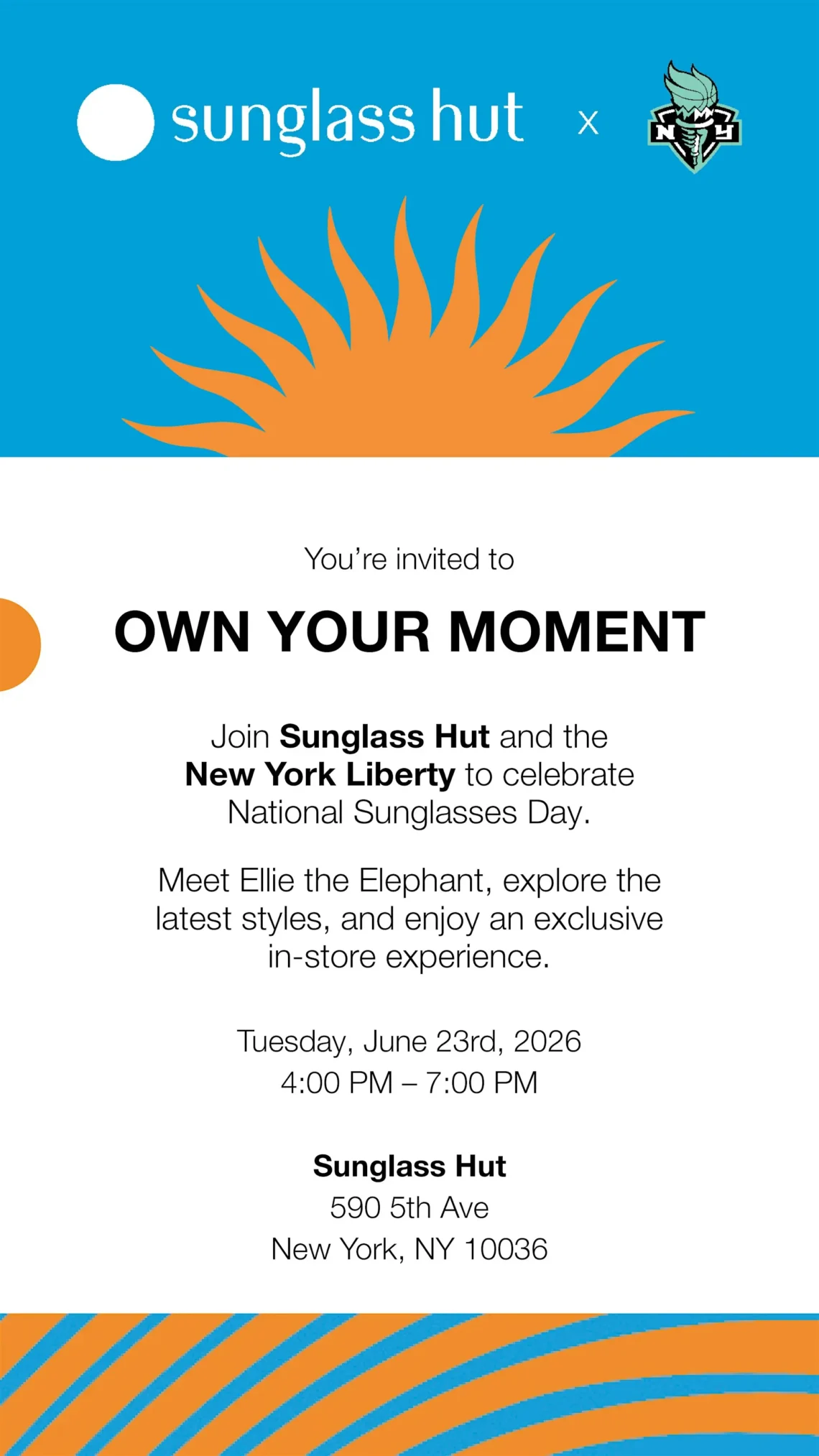 Sunglass Hut x The New York Liberty National Sunglasses Day