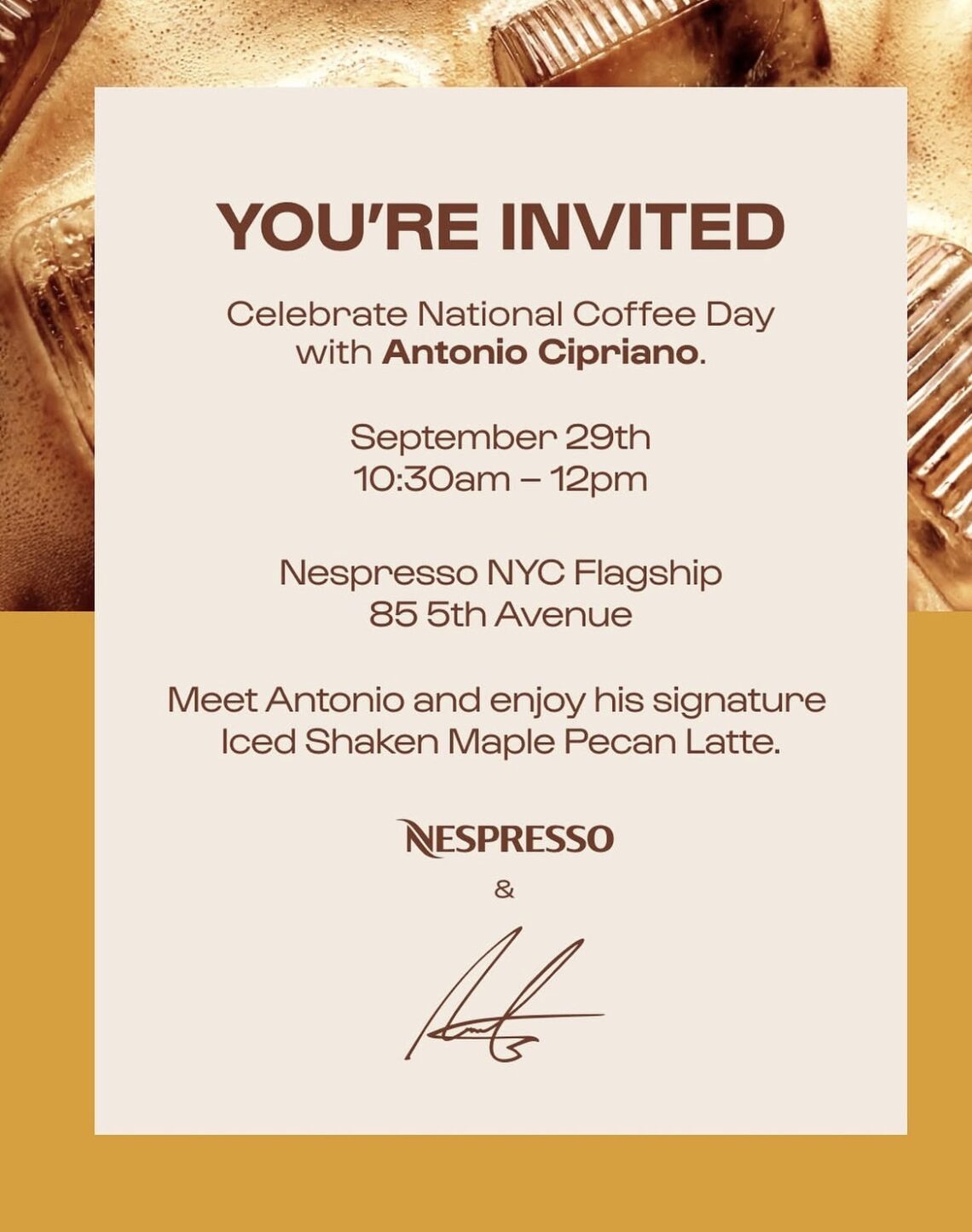 NESPRESSO X ANTONIO CIPRIANO POPUP
